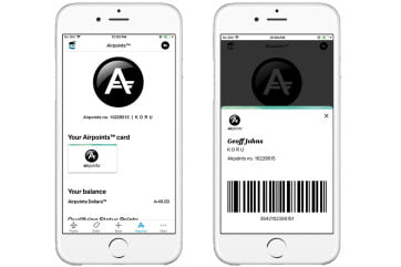 Airpoints on mobile app. 