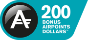 200 bonus Airpoints Dollars™. 