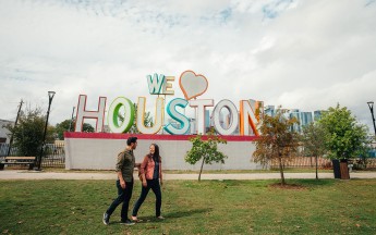 We Love Houston sign in Houston, USA