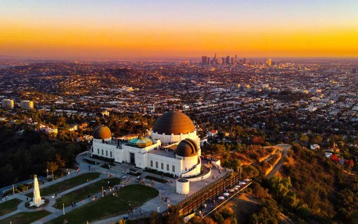 Sunset views at Griffith Observatory in Los Angeles