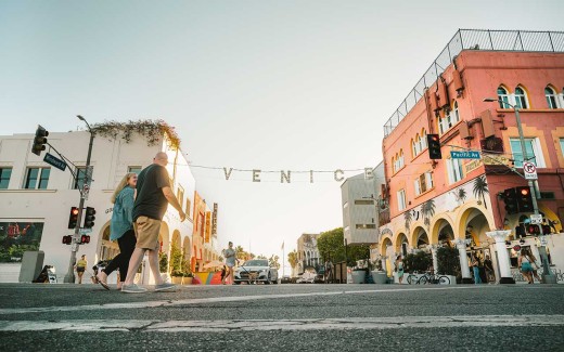 Strolling along Venice in Los Angeles