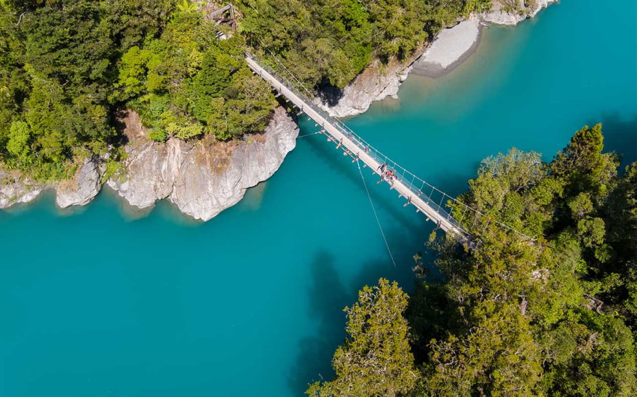 Turquoise waters of the Hokitika River