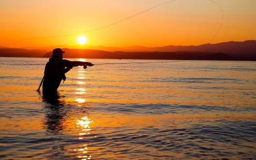 Fly fishing in Great Lake Taupo