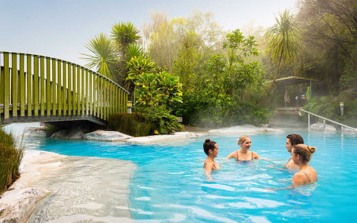 Soaking it up in Wairakei Hot Springs in Taupō, New Zealand
