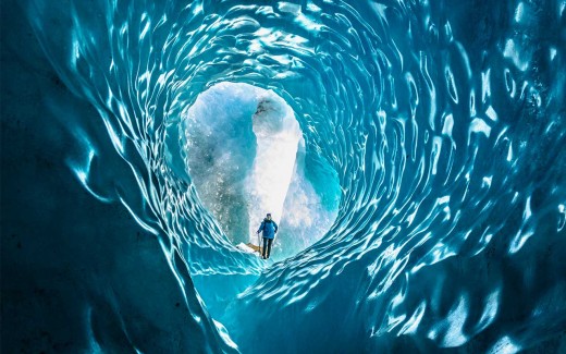 Glacier Ice Cave in Timaru, New Zealand