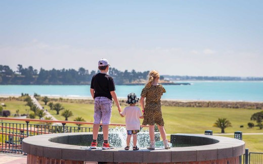 Children enjoying the view at the Top of Piazza, Timaru, New Zealand