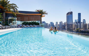 Poolside at The Emporium Hotel in Southbank, Brisbane