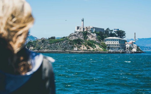 A view of Alcatraz prison in San Francisco, USA