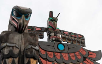 Totem poles in Duncan, Vancouver