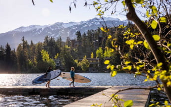 Paddleboarding in Whistler, British Columbia