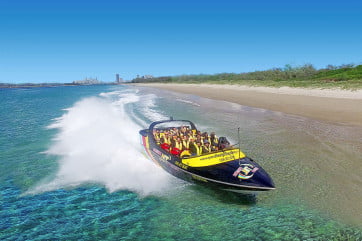 Jetboating on Broadwater, Australia. 