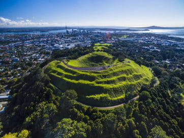 New Zealand Auckland aerial view of Mt Eden. 