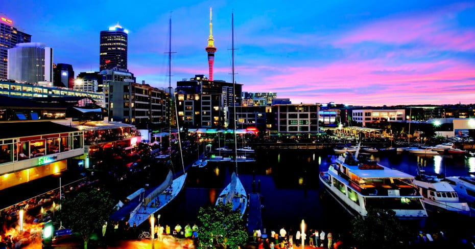 Auckland Viaduct Harbour, New Zealand. 
