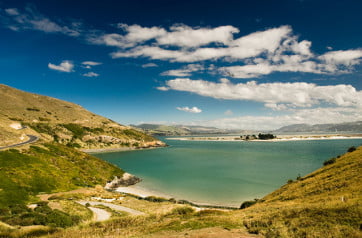 Otago Harbour, Dunedin, New Zealand. 