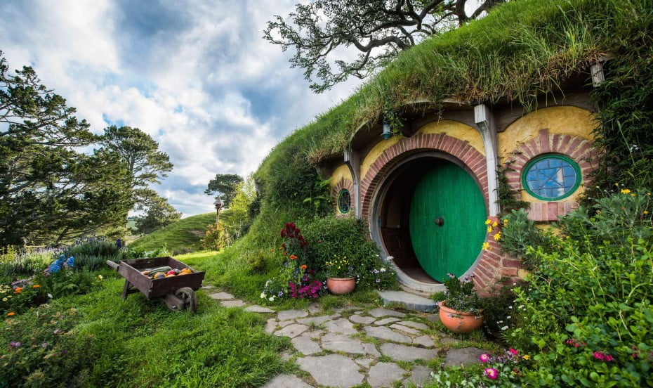 Hobbiton in summer, Matamata, New Zealand