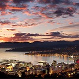 Wellington at dawn, New Zealand. 