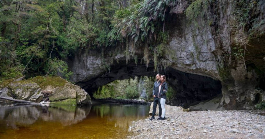Couple at Oparara Arches, West Coast, NZ