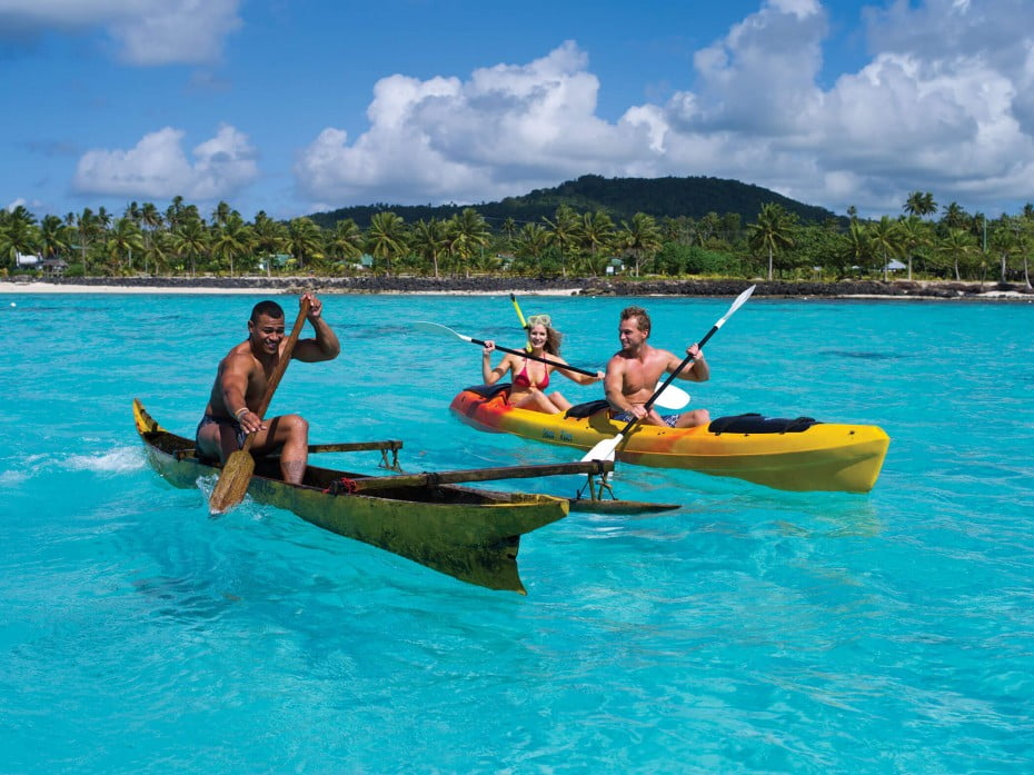 Canoes, Samoa. 