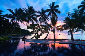 Sunset in Fiji. 