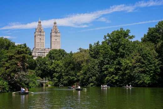 Boating at Central Park, New York City, United States. 