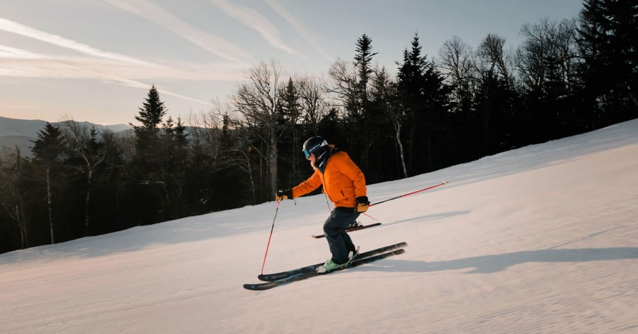 Skiier, Vermont, United States. 