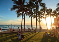 Waikiki Beach, Honolulu, Hawaii, USA.