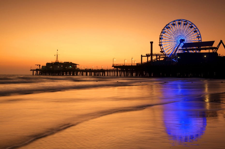 Santa Monica pier, Los Angeles, USA. 
