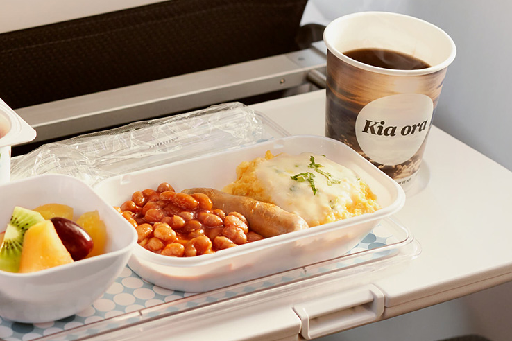 Air New Zealand Economy breakfast. 
