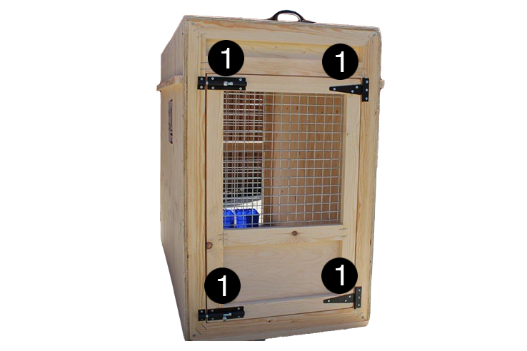 Permitted pet carrier for pets exceeding 40kg.