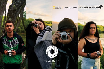 Kids at Photocamp, Air New Zealand National Geographic partnership