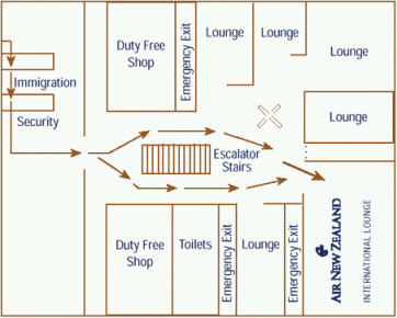 Nadi airport lounge map.