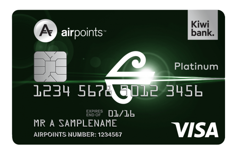 Air New Zealand Airpoints Kiwibank platinum visa card